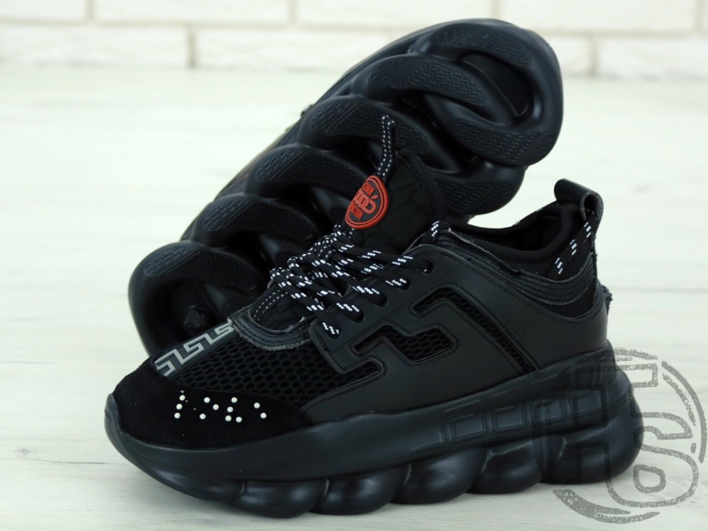 Жіночі кросівки Versace Chain Reaction 2 Triple Black DSU7071E.D7CTG-D41, фото 1