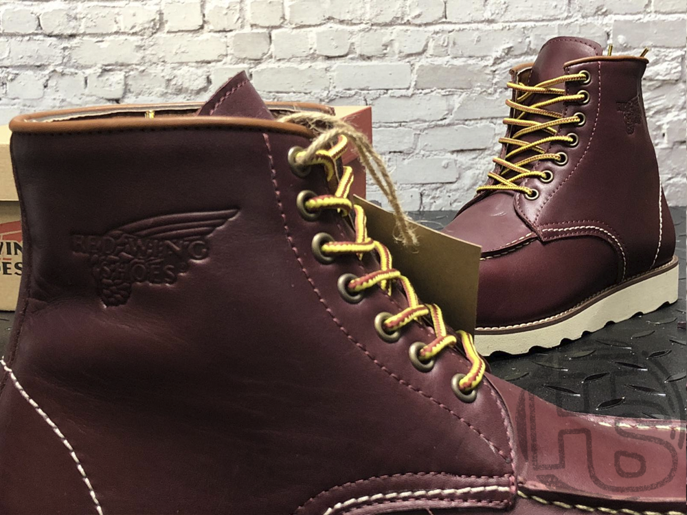 Зимові чоловічі черевики Red Wing USA Classic Moc 6-inch Boot 8424890 Bordo 8856 (иск. мех)