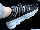 Жіночі сандалії Versace Chain Reaction Sandal Black/White, фото 4
