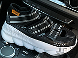 Жіночі сандалії Versace Chain Reaction Sandal Black/White, фото 6