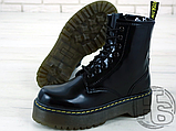 Жіночі черевики Dr.Martens Jadon Black Polished Smooth Boots 15265001, фото 7