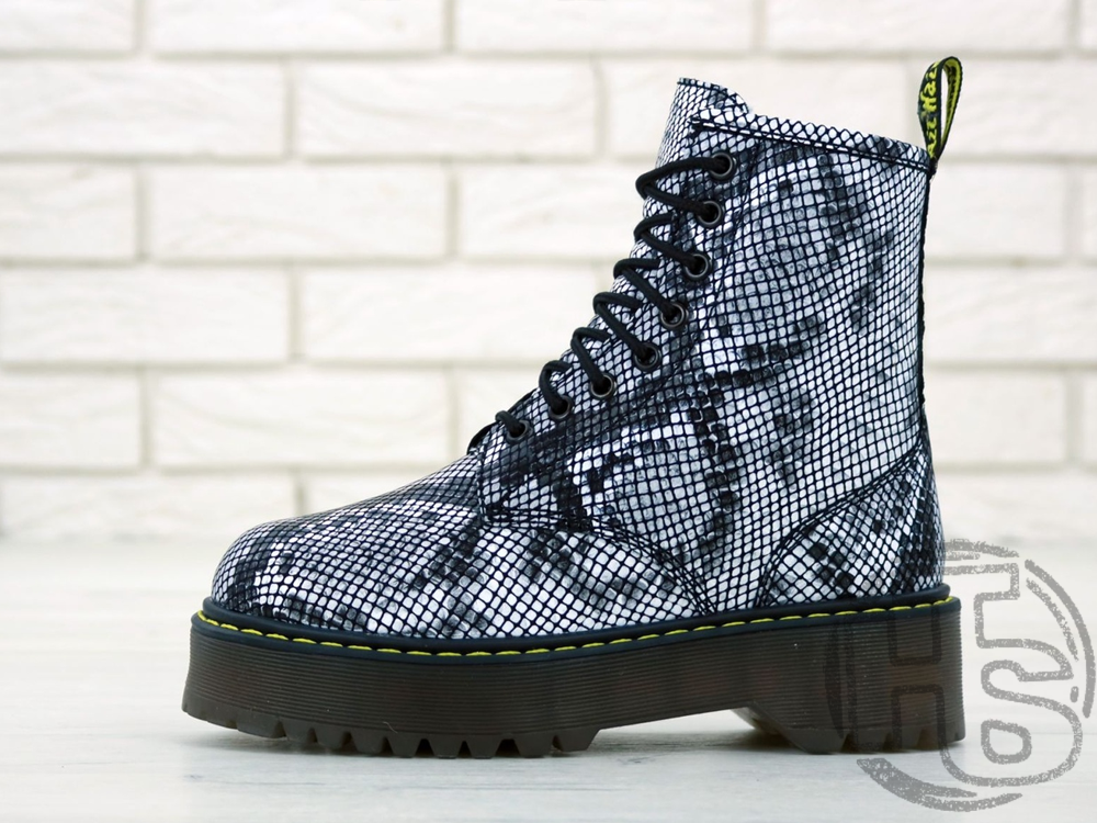 Жіночі черевики Dr.Martens Jadon Boots Black White (с мехом) 83265002, фото 1