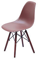 Стул Nik Walnut Eames DSW коричневый 120 на деревянных буковых ножках в цвете орех