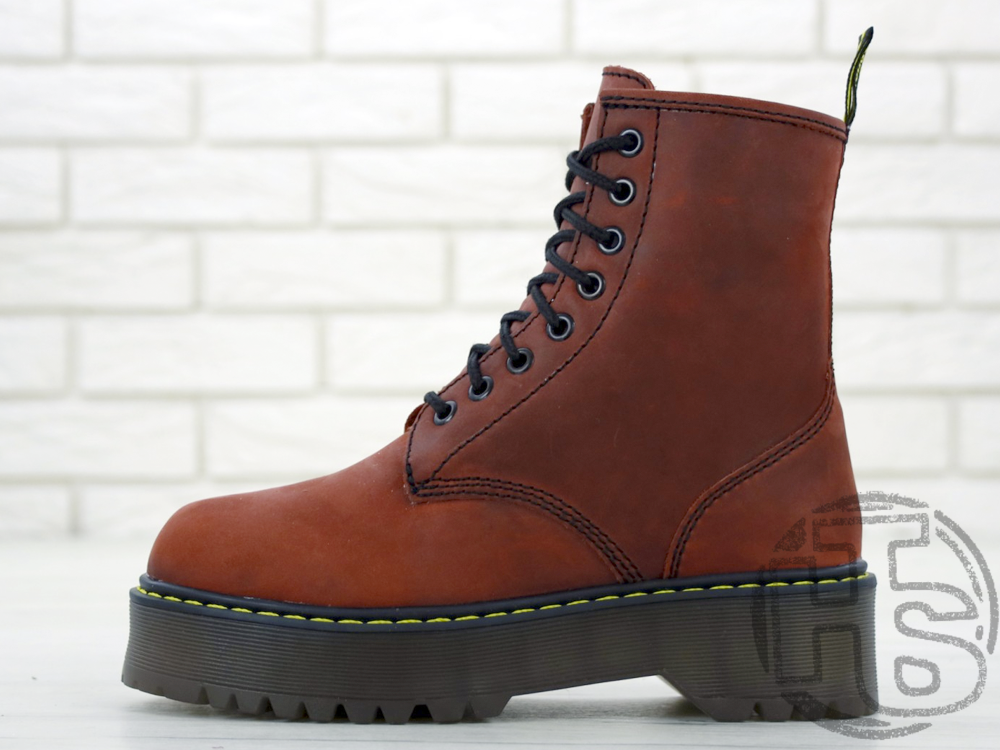Жіночі черевики Dr.Martens Jadon Bordo Boots (с мехом)