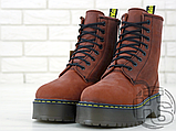 Жіночі черевики Dr.Martens Jadon Bordo Boots (с мехом), фото 3