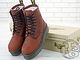 Жіночі черевики Dr.Martens Jadon Bordo Boots (с мехом), фото 5