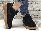 Жіночі кросівки Nike Air Force 1 Low Suede Black Gum (с мехом) AA0287-002, фото 8