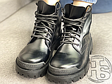 Жіночі черевики Balenciaga Strike Lace-Up Boot Black 589338WA9601000 (лак), фото 5