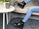 Жіночі черевики Balenciaga Strike Lace-Up Boot Black 589338WA9601000 (лак), фото 9