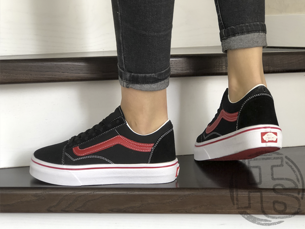 Жіночі кеди Vans Old Skool 25TH Anniversary Black White Red VN0A38G1RCV, фото 1