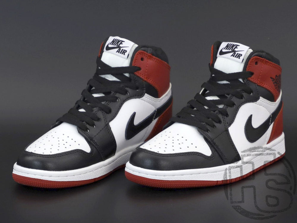 Жіночі кросівки Air Jordan 1 Retro High Black Toe White/Varsity Red 575441-184, фото 1