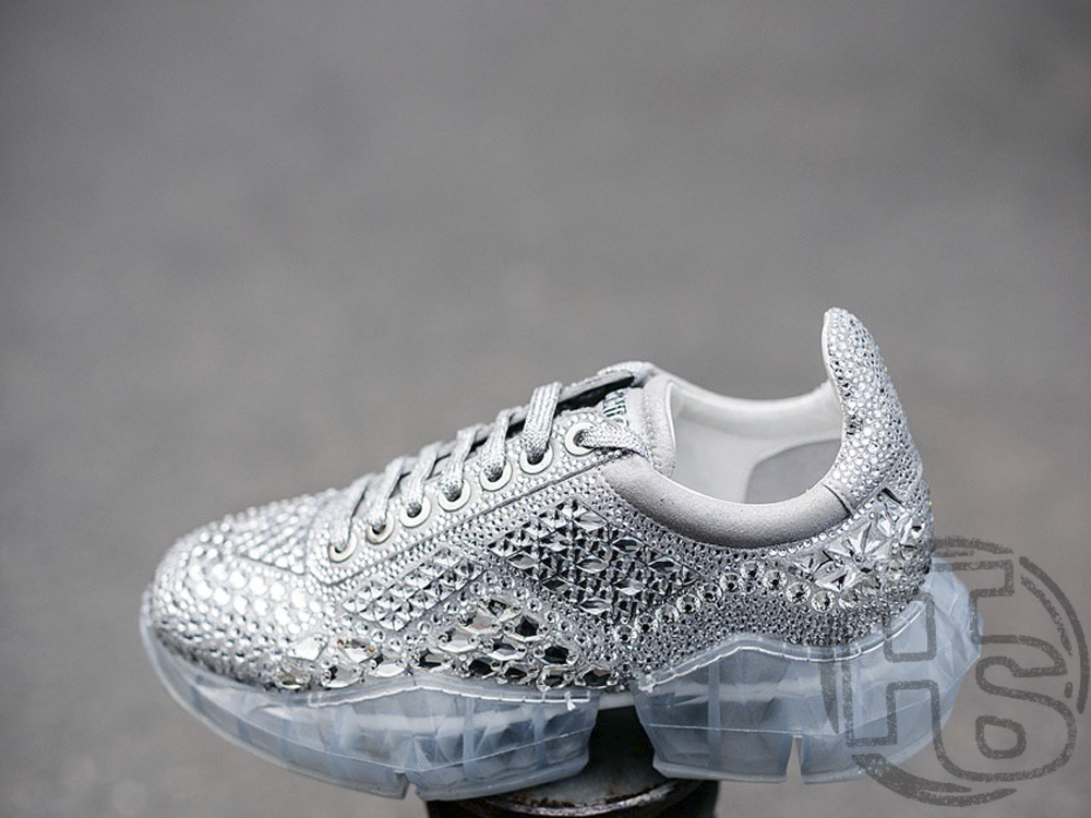 Жіночі кросівки Jimmy Choo Diamond/F Crystal Shimmer Suede Low Top Trainers with Crystal, фото 1