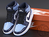 Кросівки жіночі Air Jordan 1 Retro High UNC Patent Obsidian Blue White CD0461-401, фото 4