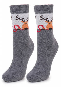 Жіночі зимові шкарпетки з оленями (розмір 35-39 в кольорах)