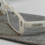 Стильні вузькі іміджеві жіночі окуляри в білій оправі, фото 4