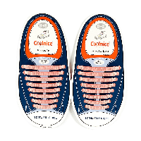 Силиконовые шнурки 8+8 стандарт Сoolnice (розовый металлик) - 16шт/комплект