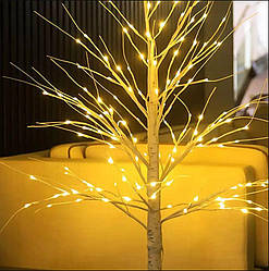 Світні новорічні світлодіодне декоративне дерево гірлянда Береза TR-009W 160 см 96 Led IP 44 білий vs