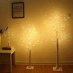 Світні новорічні світлодіодне декоративне дерево гірлянда Берреза TR-009В 160 см 96 Led IP 46 синій vs