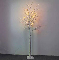 Світле новорічне світлодіодне декоративне дерево гірлянда Берреза TR-007В 160 см 96 Led IP 48 синій vs