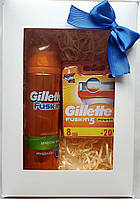 Подарочный набор Gillette - Кассеты Gillette Fusion 8шт + Гель Gillette Fusion ОРИГИНАЛ