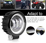 Універсальні протитумінні фари, ангельські очі, ДХО DRL, 1 шт. для автомобілів, мотоциклів, човнів, фото 7