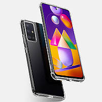 Протиударний силіконовий чохол із посиленими кутами для Samsung Galaxy M31s прозорий
