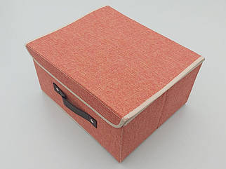 Коробка-органайзер Ш 31*Д 25,5*16,5 см. Колір персиковий для зберігання одягу, взуття чи невеликих предметів