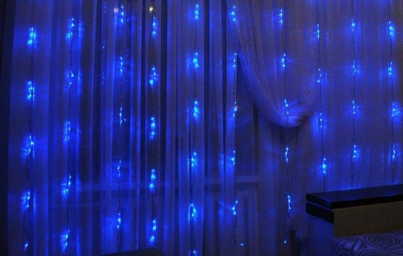 Новорічна світлодіодна гірлянда "Водоспад" 480 LED 3х3м синій (2_009704)