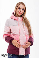 Демісезонна куртка для вагітних із щільної текстурованої плащової тканини Sia M My Secret Рожевий