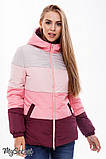 Демісезонна куртка для вагітних із щільної текстурованої плащової тканини Sia M My Secret  Рожевий, фото 4