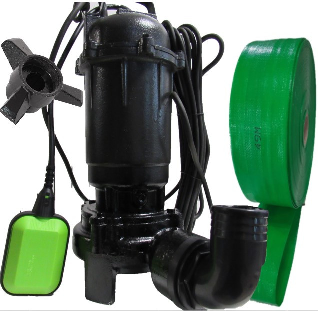 Насос з НОЖОМ Фекальний VOEVODA WQDN 17-12-2.2кВт + шланг 50мм для каналізації + хомути, гарантія 3 роки, фото 1