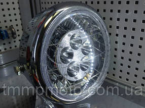 Фара Дельта кругла хром LED-5 ( світлодіодна 5 діодів 18W) 16104667, фото 4
