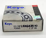 Підшипник дюймовий L 44643/10 KOYO (25.4*50.3*14) конічний, фото 4