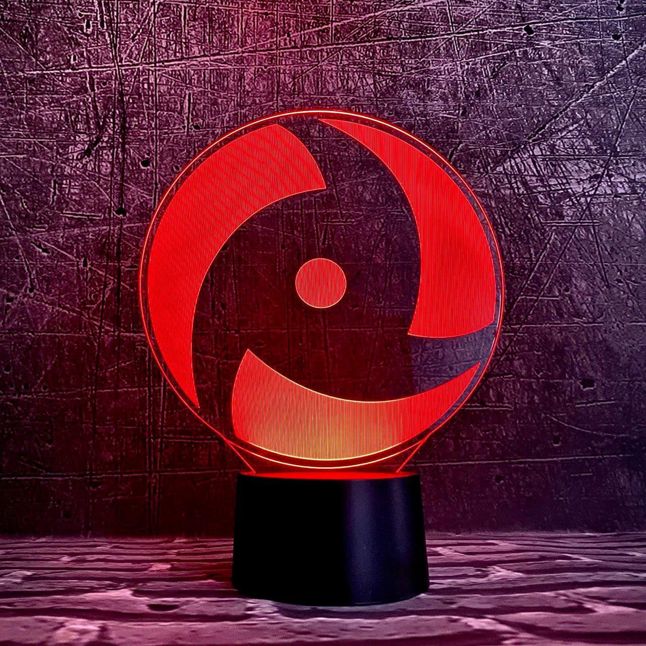 3D нічник "Знак Мангеке" (ВОЛІЧНЕ ЗОБРАЖЕННЯ) + пульт ДК + мережевий адаптер + батарейки (3ААА)  3DTOYSLAMP, фото 1