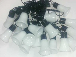 Гірлянда 20 led RG/RB color led 2-x кол-в чорний дріт (колокільчик BIG 35 мм)