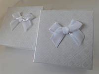 Подарочная коробочка для набора картон, 9х9х3 см белая