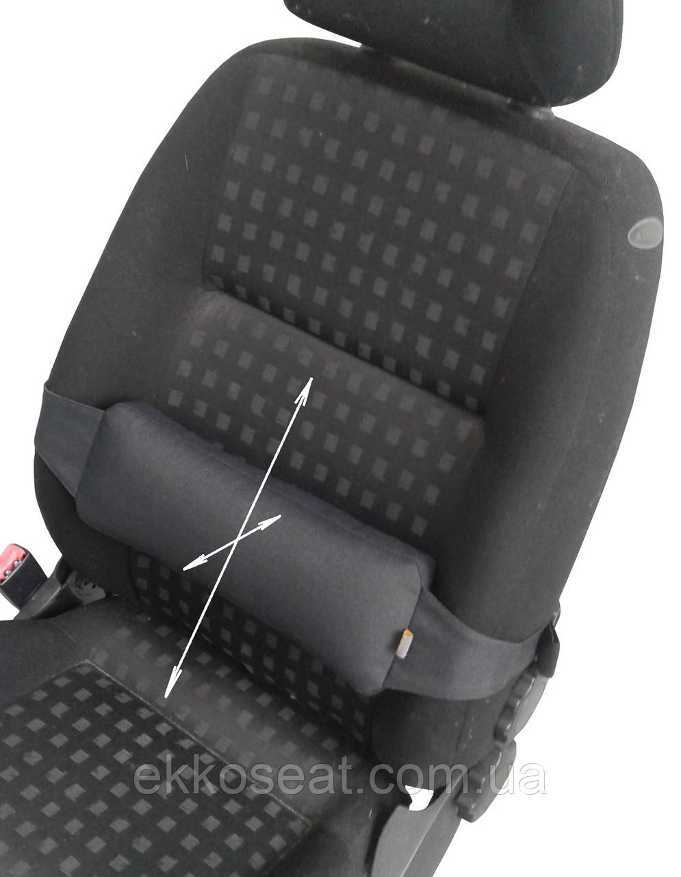 Ортопедична подушка накладка EKKOSEAT під спину на крісло автомобіля. Універсальна