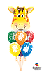 Q 32" Jolly Giraffe Shape. Куля повітряна фольгована Жираф. В уп, фото 2