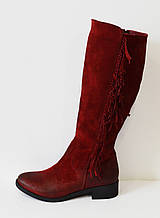 Чоботи зимові Lankars 431-153 39 Бордові замша 38