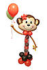 Q 35" Mischievous Monkey Shape. Куля повітряна фольгована Мавпочка. В уп, фото 3