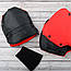 Муфта рукавички роздільні, на коляску / санки, з кишенею, універсальна, для рук, червоний фліс (колір чорний), фото 4