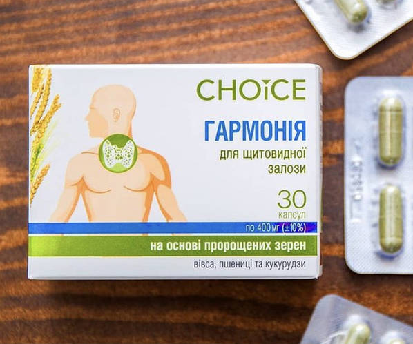 Гармония для щитовидной железы, натуральный препарат, Choice, 30 капсул ...