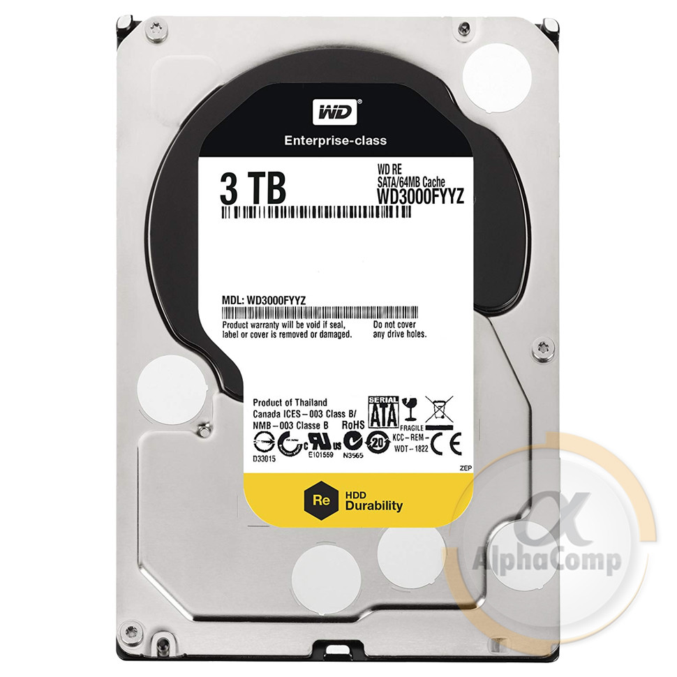 Жорсткий диск 3.5" 3 Tb WD WD3000FYYZ (64Mb/7200/SATAIII) БУ