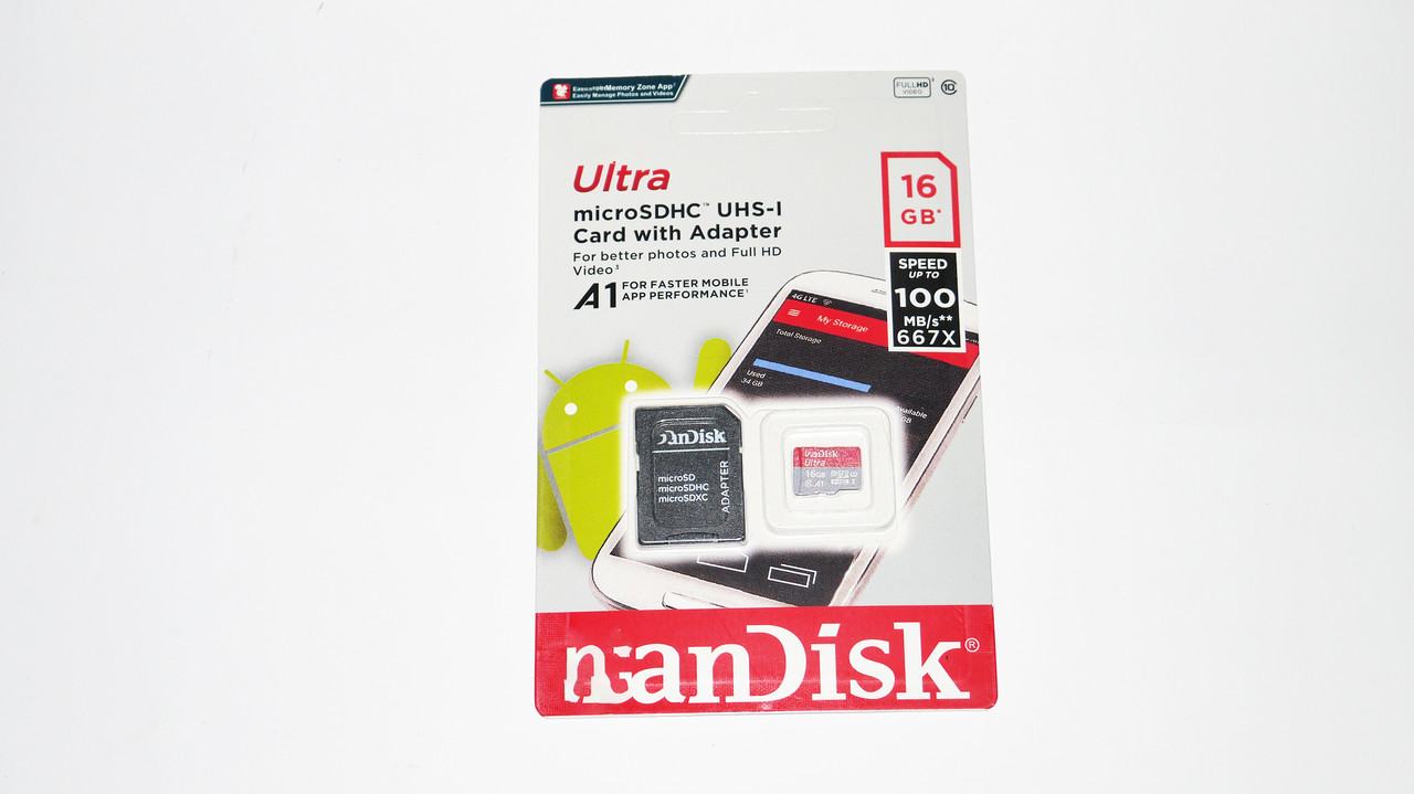 Картка пам'яті microSDHC UHS-I 16GB Class 10