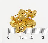 Брошка "Квітка з рожевими стразами", фото 2