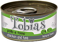 Блок консервированного корма для собак с курицей и тунцом Croci Tobias 24*85 г