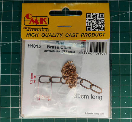 Універсальна ланцюжок з тонкої латуні. 1/72 SPECIAL HOBBY H1015, фото 1