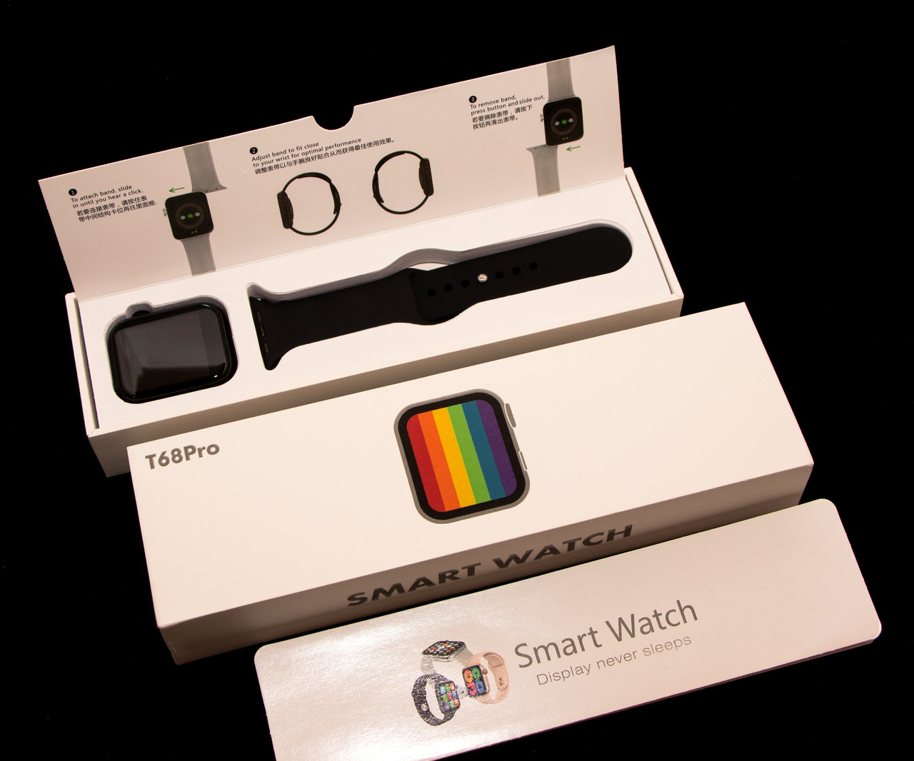 Смарт часы iWatch T68 Pro Smart Watch. Металлический корпус, сапфировое стекло 2.5D,съемный ремешок. - фото 9 - id-p1109568276