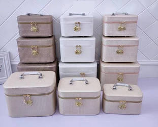 Набір із 3 шкатулок на блискавці з ручкою