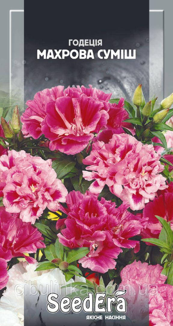 SeedEra. Насіння Квіти годецію Групнобарвне махрове суміш, 0.3 г, фото 1